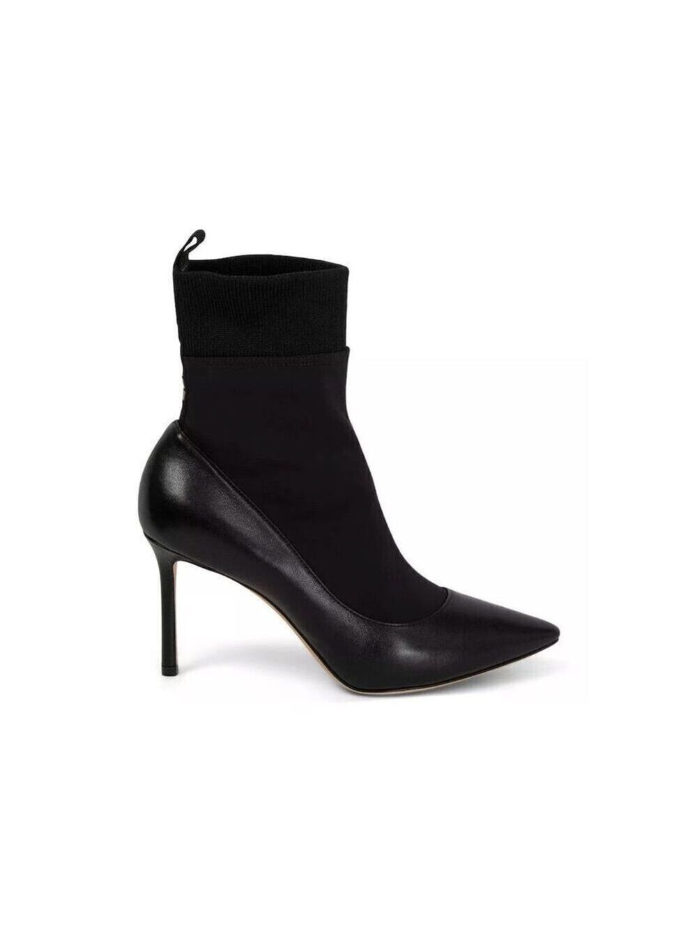 Jimmy Choo Women's Black Leather Ankle Boots Size 39.5 Stiletto Heel - Picture 6 of 6